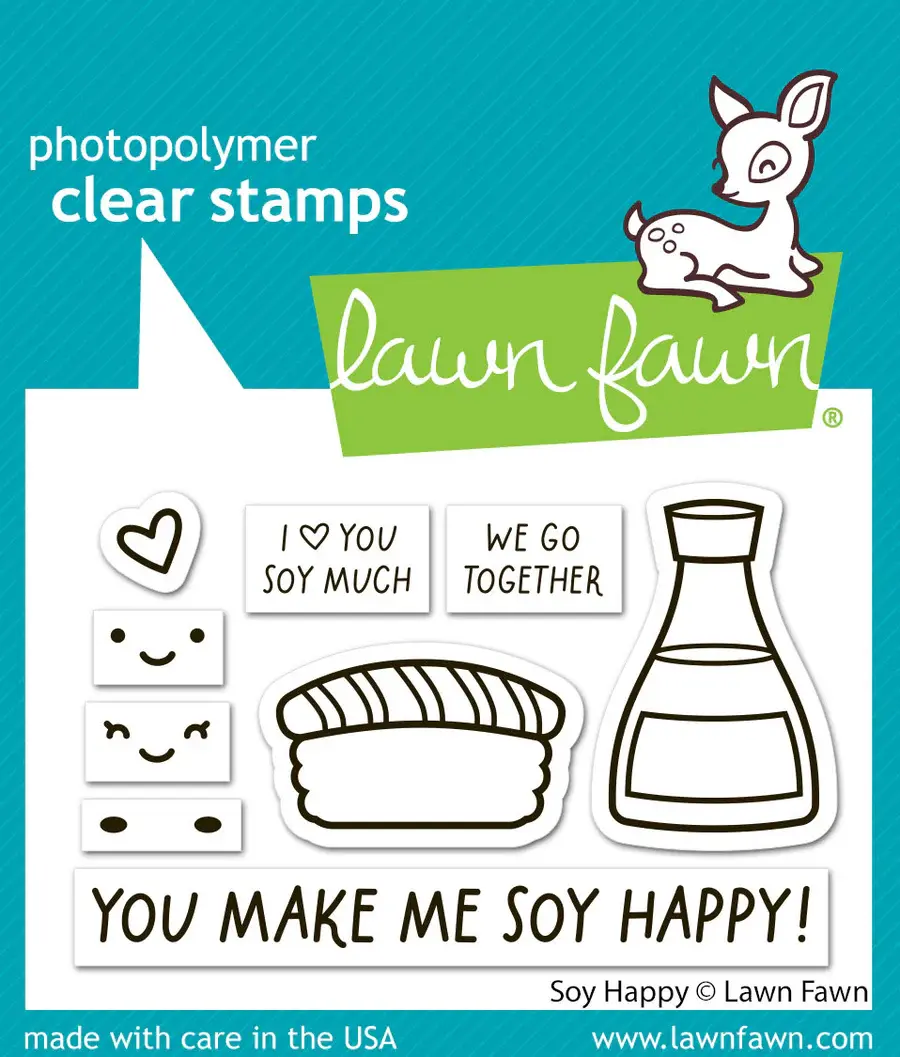 LAWN FAWN LAWN FAWN SOY HAPPY CLEAR STAMP SET