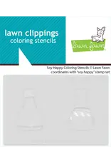 LAWN FAWN LAWN FAWN SOY HAPPY COLORING STENCIL 3/PK