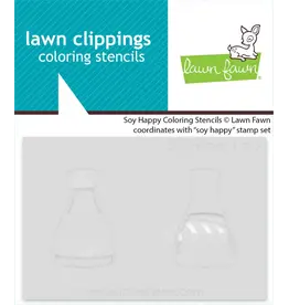 LAWN FAWN LAWN FAWN SOY HAPPY COLORING STENCIL 3/PK