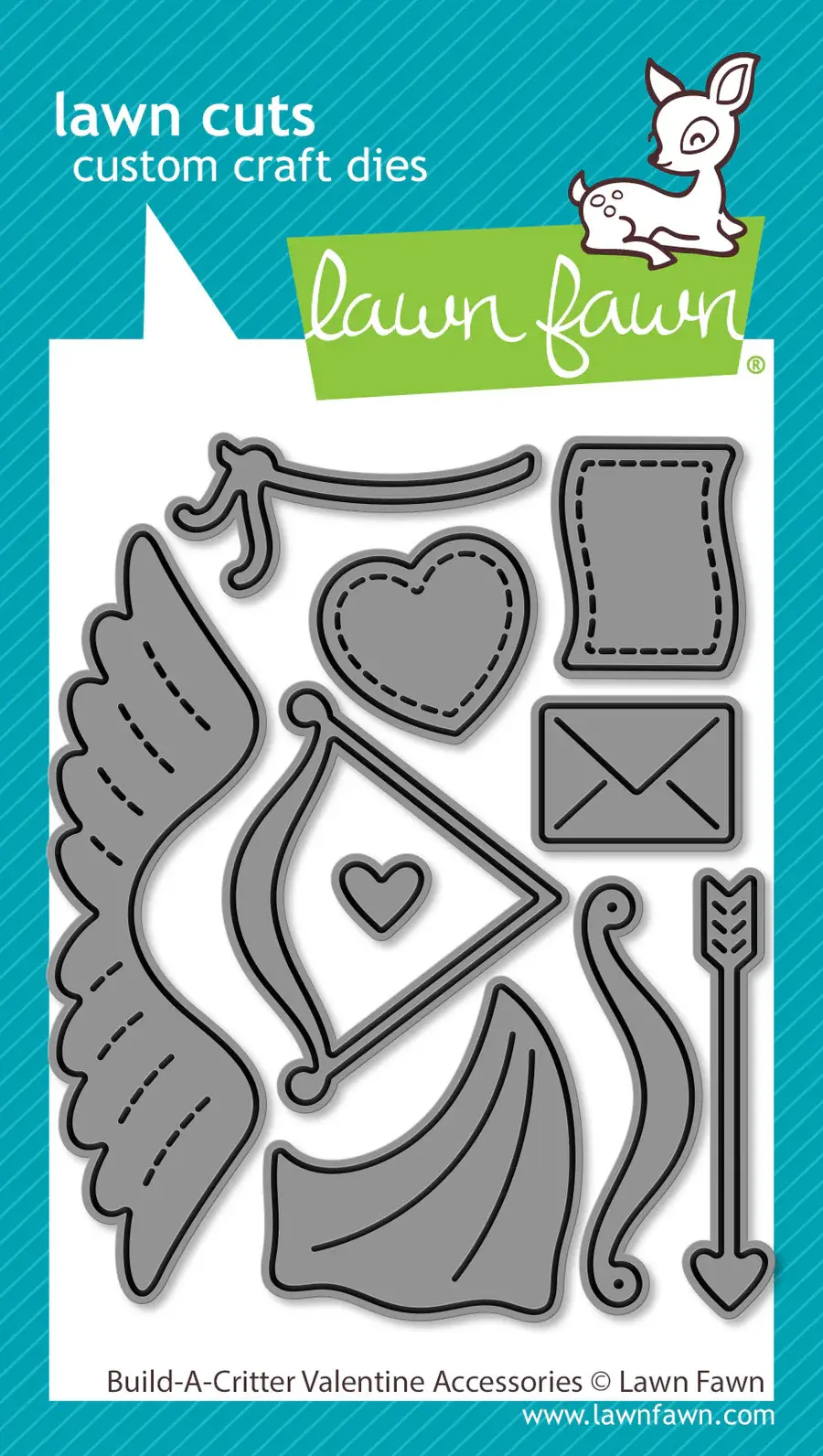 LAWN FAWN LAWN FAWN BUILD-A-CRITTER VALENTINE ACCESSORIES DIE SET