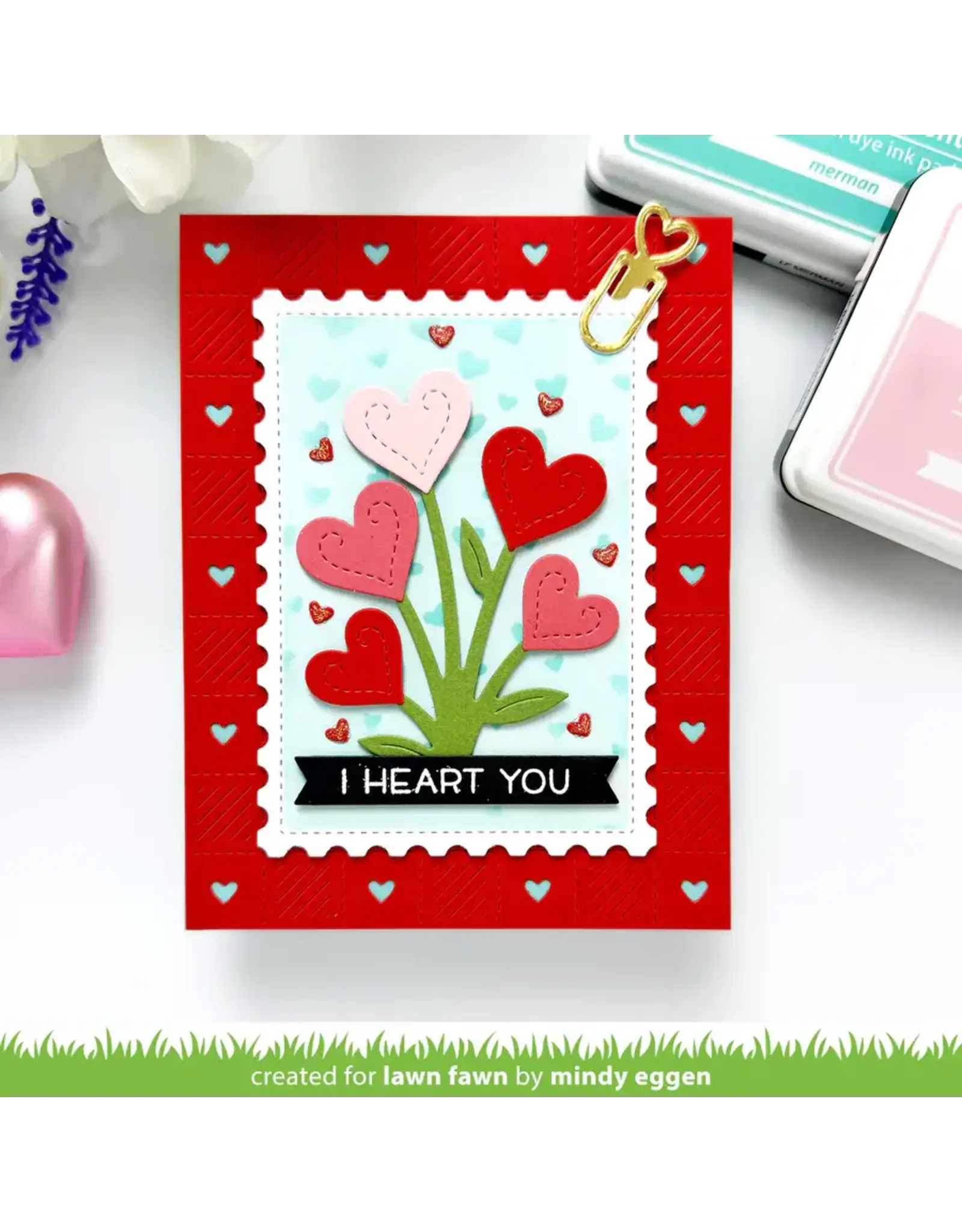 LAWN FAWN LAWN FAWN HEART BLOOMS DIE SET