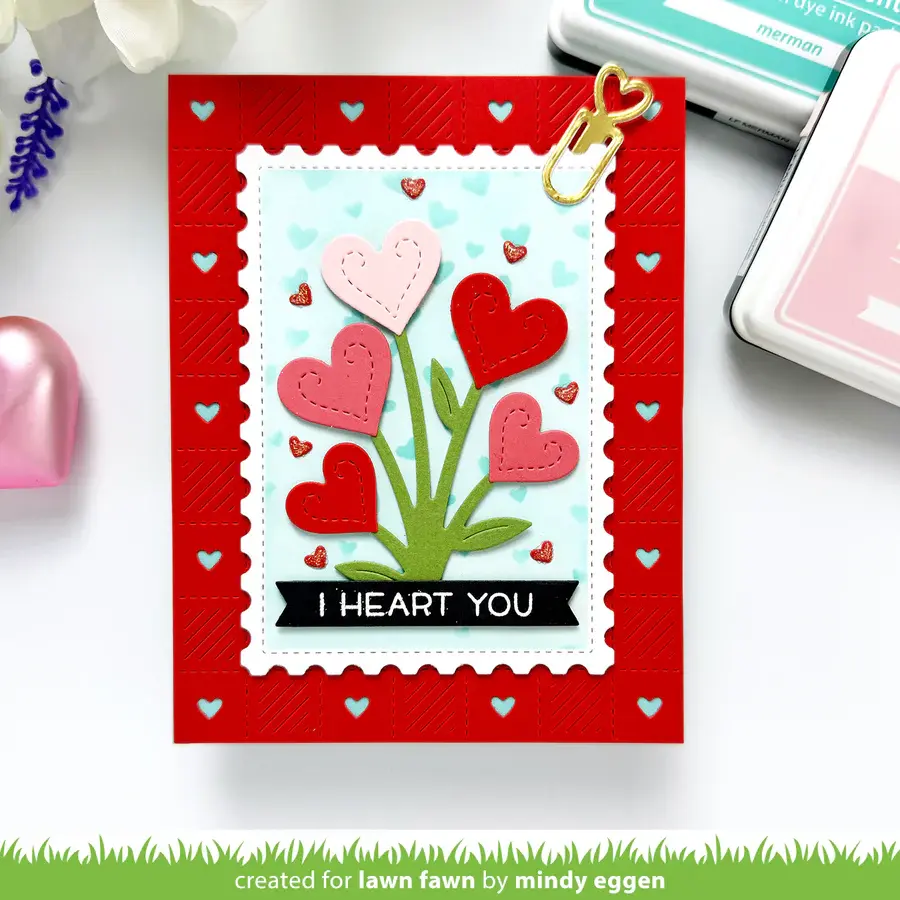 LAWN FAWN LAWN FAWN HEART BLOOMS DIE SET
