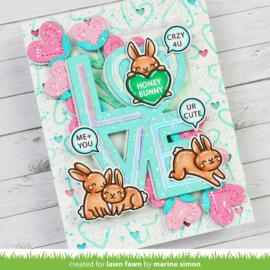 LAWN FAWN LAWN FAWN HEART BLOOMS DIE SET