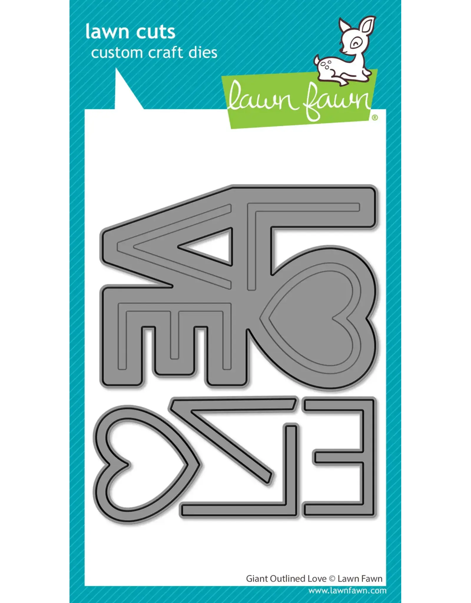 LAWN FAWN LAWN FAWN GIANT OUTLINED LOVE DIE SET