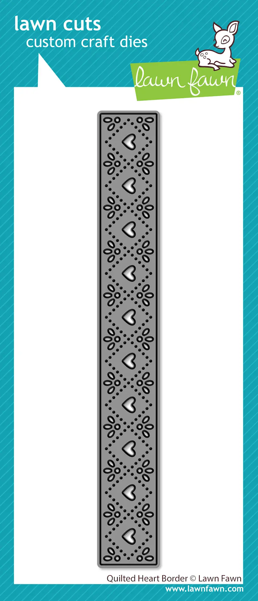 LAWN FAWN LAWN FAWN QUILTED HEART BORDER DIE