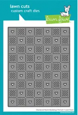 LAWN FAWN LAWN FAWN CHECKERED HEARTS BACKDROP: PORTRAIT DIE