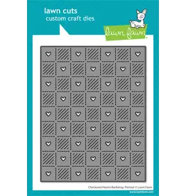 LAWN FAWN LAWN FAWN CHECKERED HEARTS BACKDROP: PORTRAIT DIE
