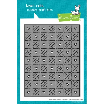 LAWN FAWN LAWN FAWN CHECKERED HEARTS BACKDROP: PORTRAIT DIE