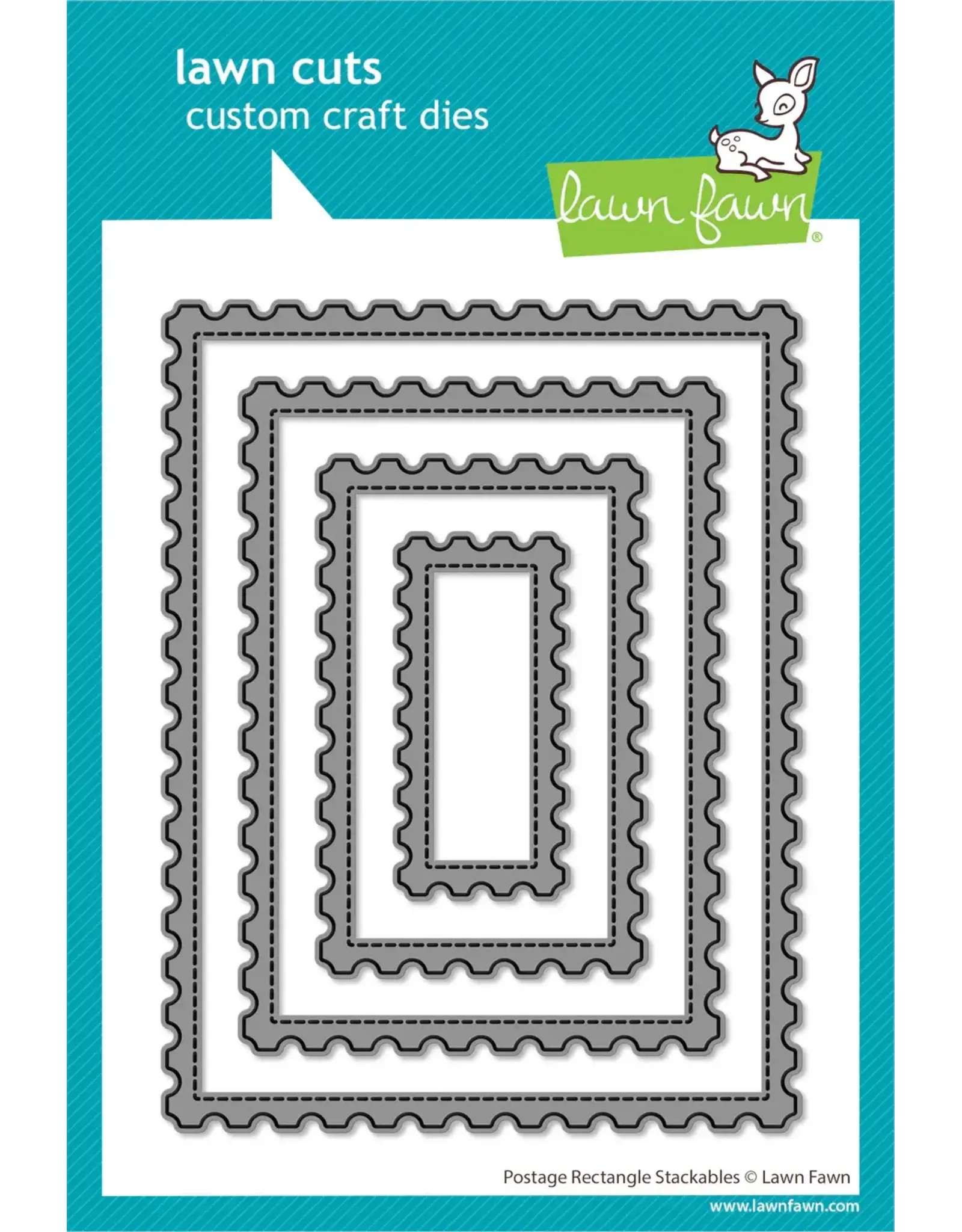 LAWN FAWN LAWN FAWN POSTAGE RECTANGLE STACKABLES DIE SET