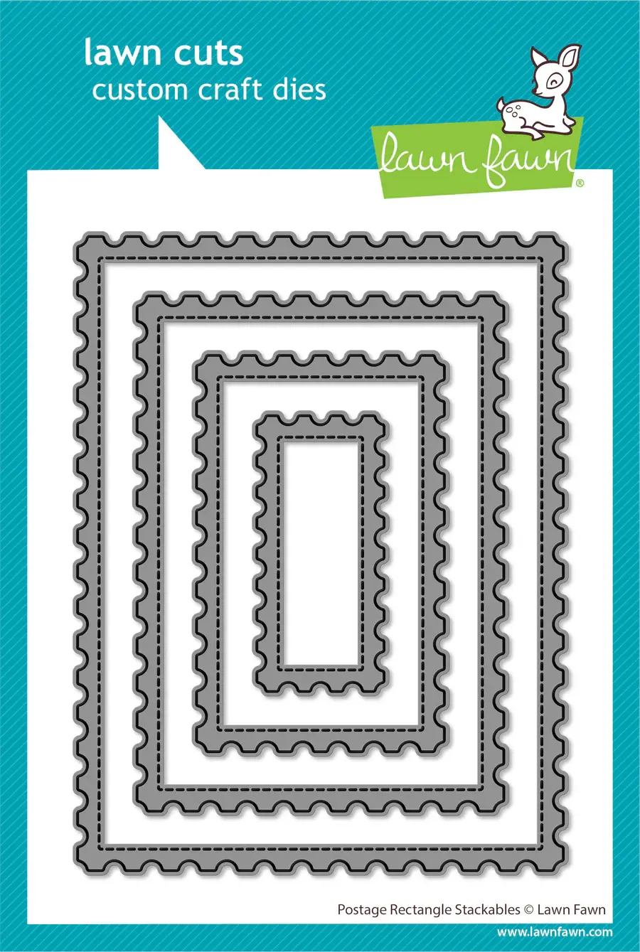 LAWN FAWN LAWN FAWN POSTAGE RECTANGLE STACKABLES DIE SET