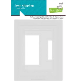 LAWN FAWN LAWN FAWN POSTAGE RECTANGLE STACKABLES STENCIL SET