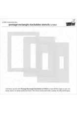 LAWN FAWN LAWN FAWN POSTAGE RECTANGLE STACKABLES STENCIL SET