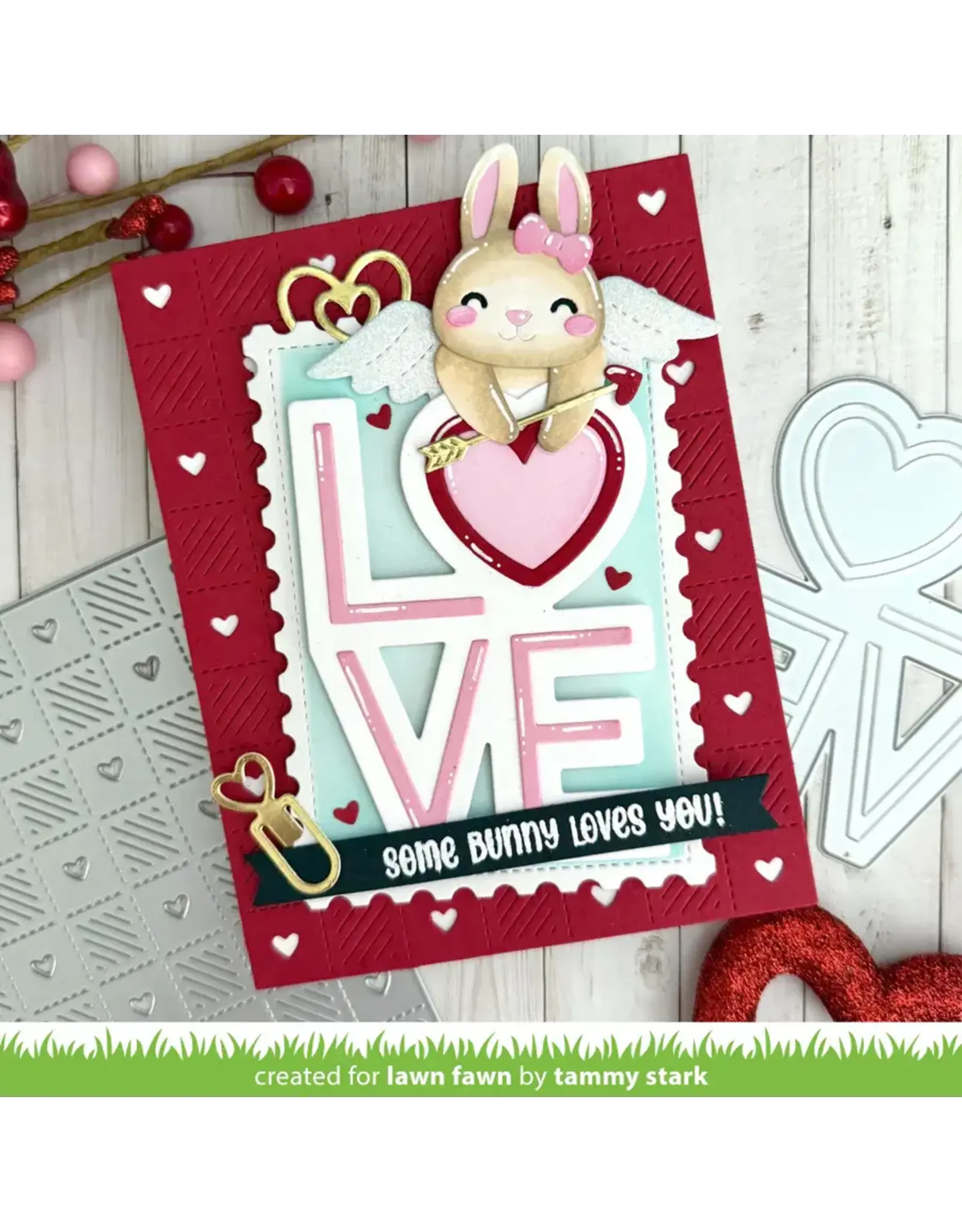 LAWN FAWN LAWN FAWN POSTAGE RECTANGLE STACKABLES STENCIL SET