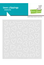 LAWN FAWN LAWN FAWN OUTLINE HEARTS 6x6 STENCIL