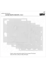 LAWN FAWN LAWN FAWN CANDY HEARTS 6x6 STENCIL SET 5/PK