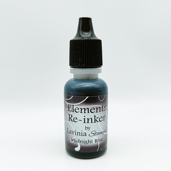 LAVINIA STAMPS LAVINIA ELEMENTS MIDNIGHT BLUE PREMIUM DYE INK PADS RE-INKER