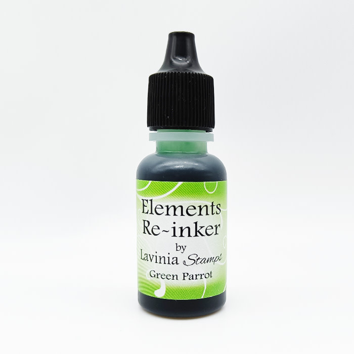 LAVINIA STAMPS LAVINIA ELEMENTS GREEN PARROT PREMIUM DYE INK PADS RE-INKER