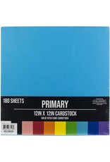 COLORBOK COLORBOK PRIMARY 12x12 CARDSTOCK ASSORTMENT 180 SHEETS