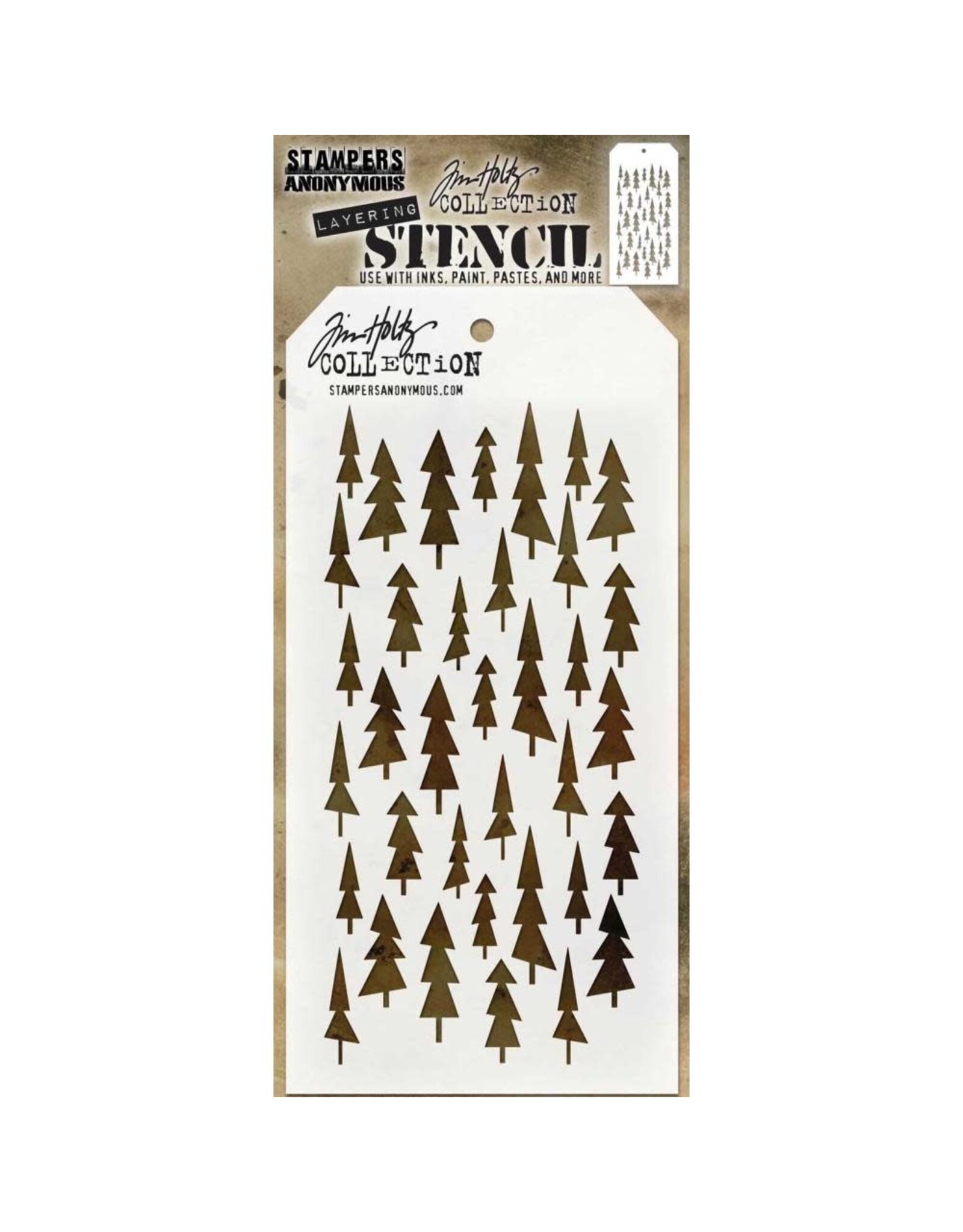 STAMPERS ANONYMOUS STAMPERS ANONYMOUS TIM HOLTZ TREE LOT LAYERING STENCIL