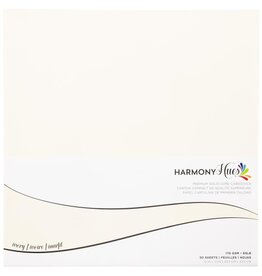 HARMONY PAPER HARMONY HUES IVORY 12x12 CARDSTOCK PACK 50 SHEETS