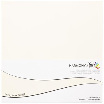 HARMONY HUES IVORY 12x12 CARDSTOCK PACK 50 SHEETS