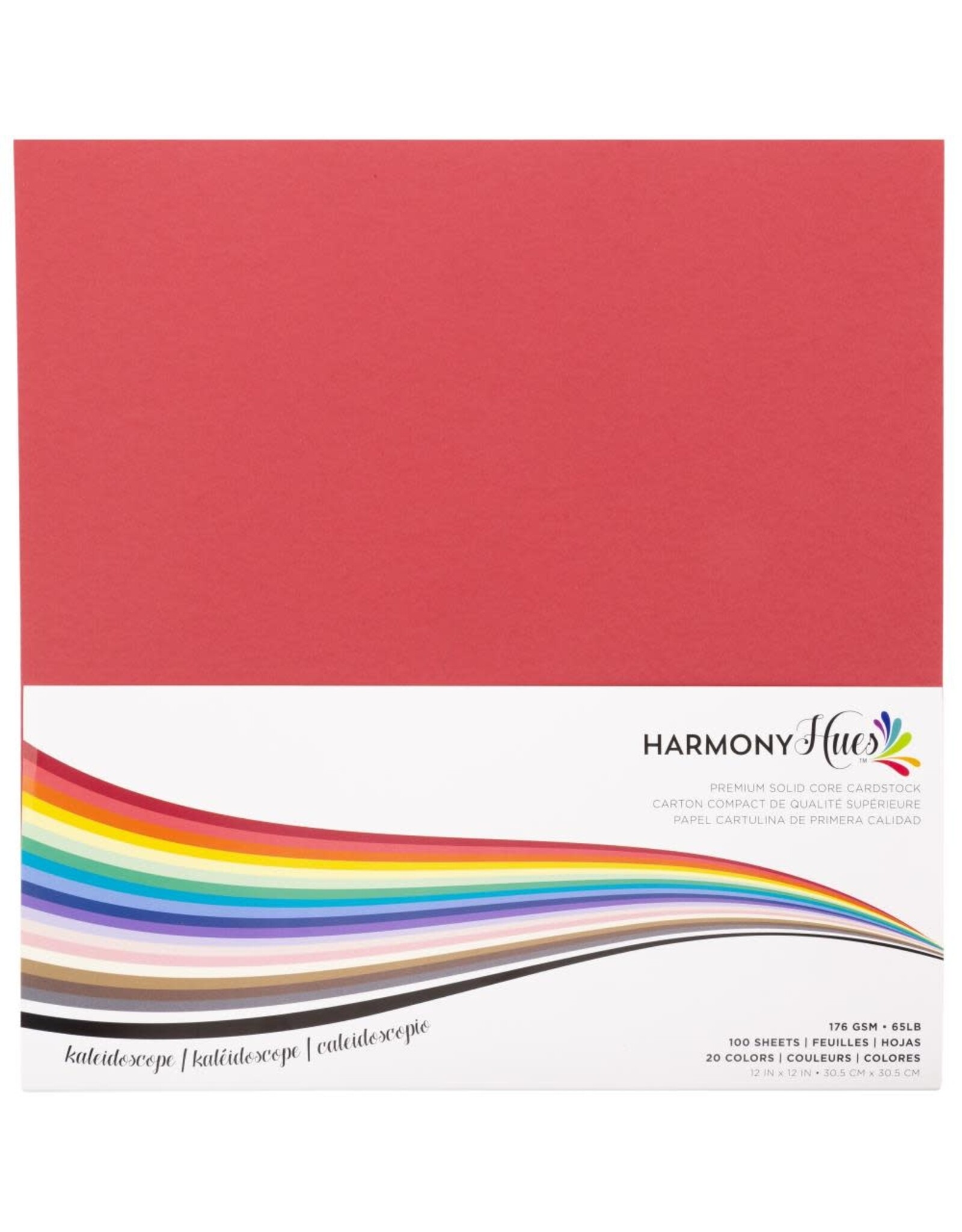 HARMONY PAPER HARMONY HUES KALEIDOSCOPE 12x12 CARDSTOCK PACK 100 SHEETS