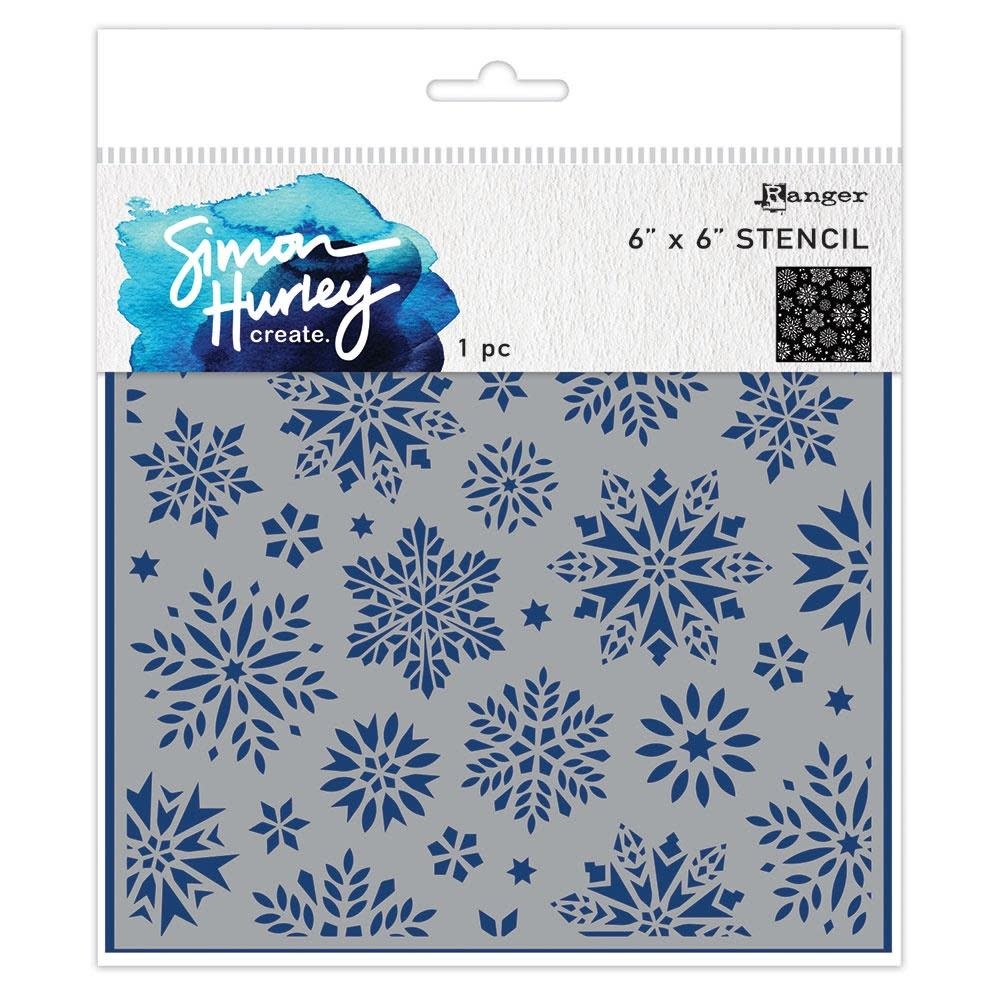 RANGER RANGER SIMON HURLEY DAZZLING SNOWFLAKES 6x6 LAYERING STENCIL