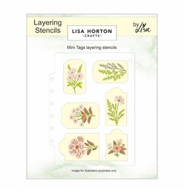 LISA HORTON CRAFTS LISA HORTON CRAFTS MINI TAGS LAYERING STENCILS