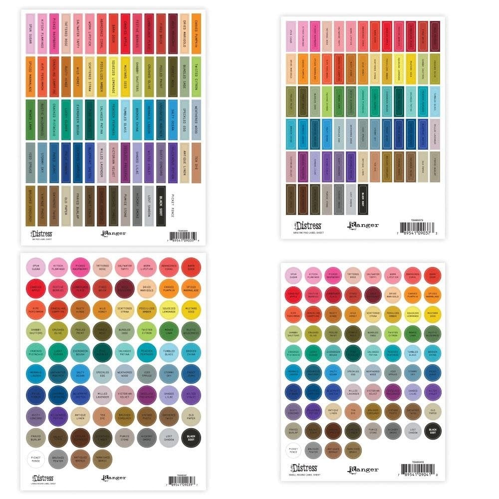 RANGER RANGER TIM HOLTZ DISTRESS INK PAD BLACK LABEL SHEETS ASSORTED
