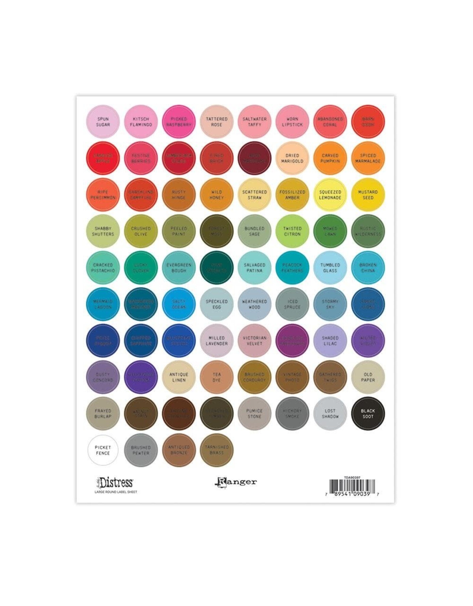 RANGER RANGER TIM HOLTZ DISTRESS INK PAD BLACK LABEL SHEETS ROUND