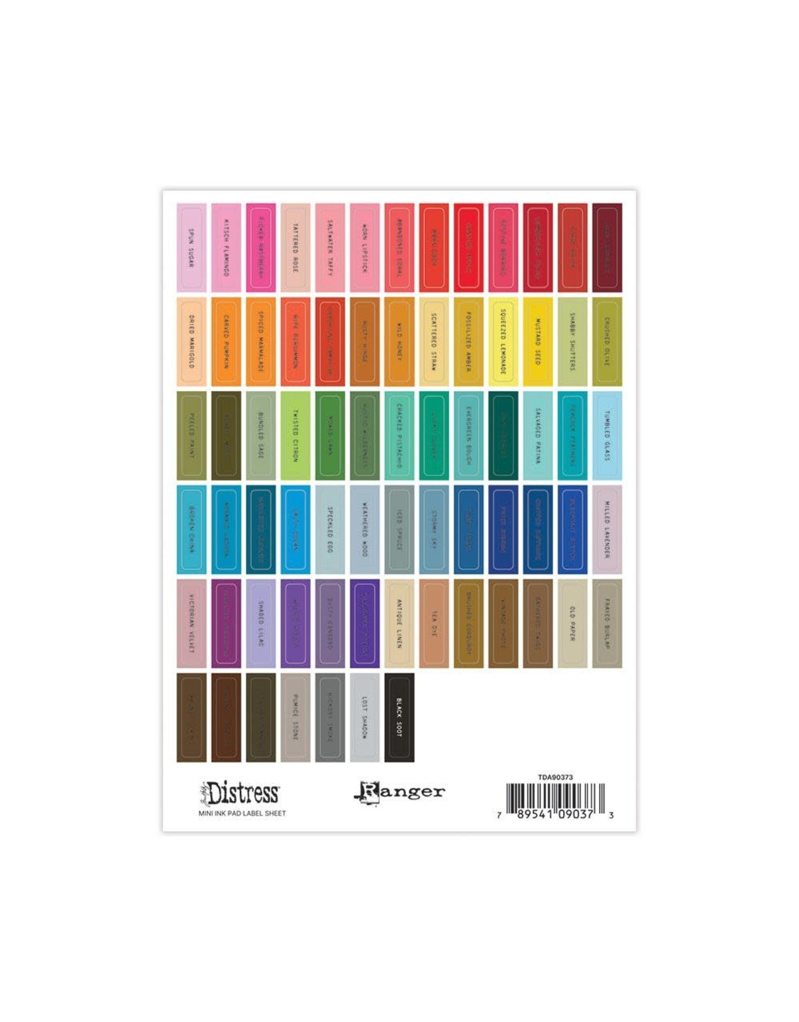 RANGER RANGER TIM HOLTZ DISTRESS INK PAD BLACK LABEL SHEETS MINI