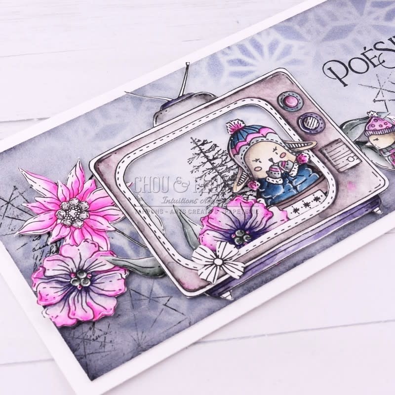 CHOU & FLOWERS CHOU & FLOWERS COLLECTION ALTITUDE DOUDOU LUGE A8 CLEAR STAMP