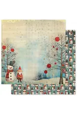 PAPER ROSE PAPER ROSE MERRY AND BRIGHT - B 12x12 CARDSTOCK