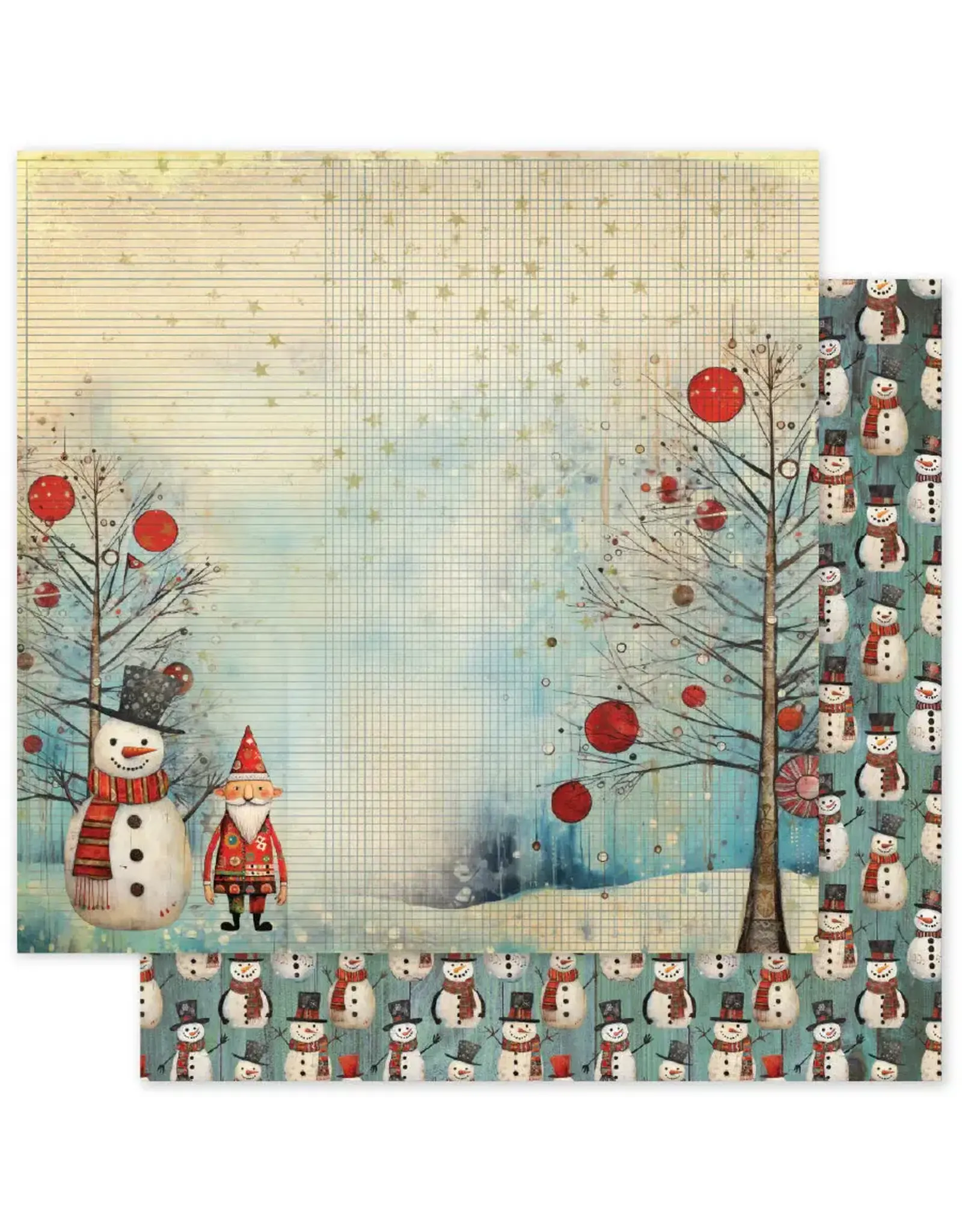 PAPER ROSE PAPER ROSE MERRY AND BRIGHT - B 12x12 CARDSTOCK