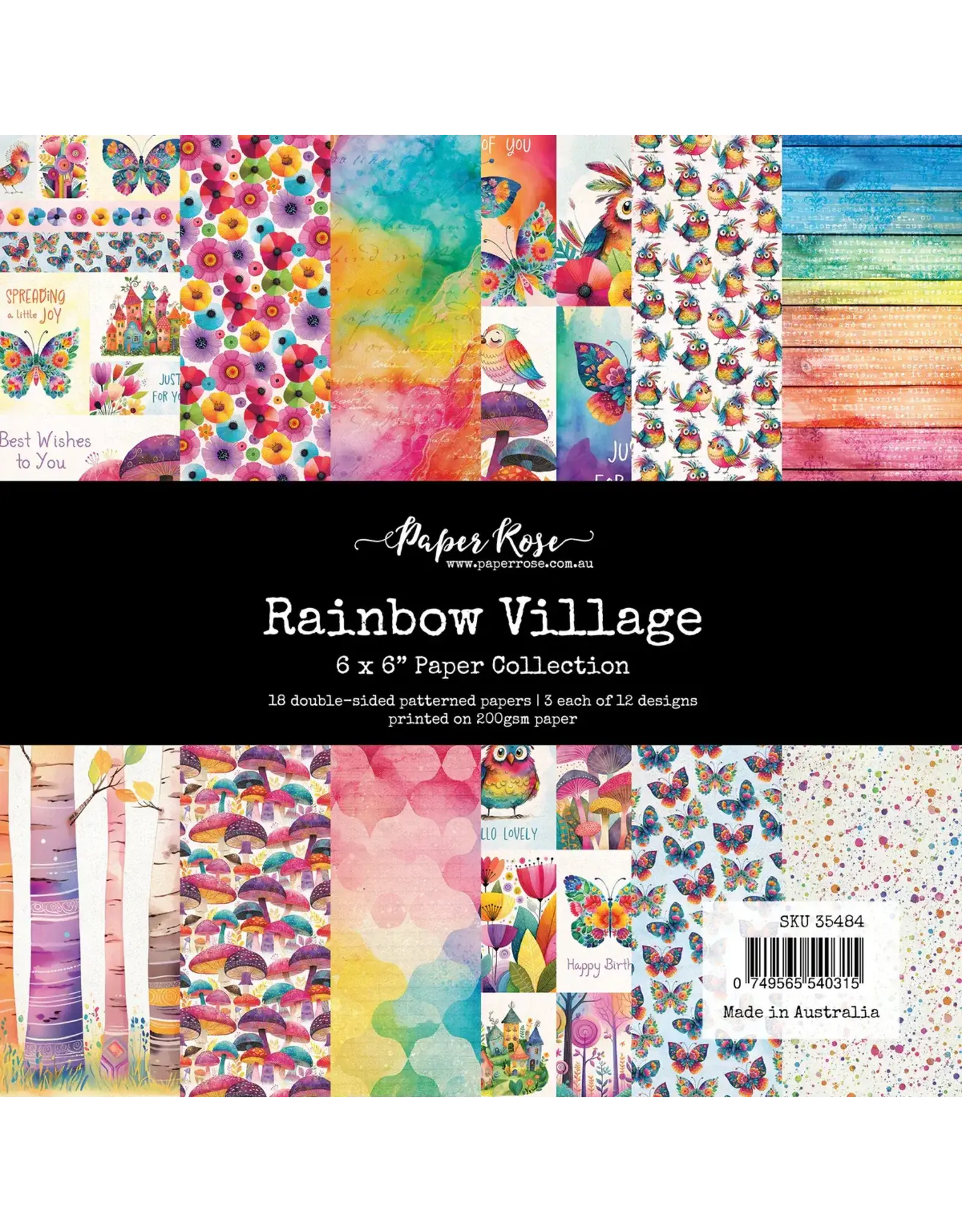 PAPER ROSE PAPER ROSE RAINBOW VILLAGE 6x6 PAPER COLLECTION