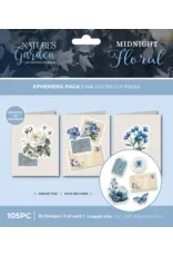 CRAFTERS COMPANION CRAFTER'S COMPANION NATURE'S GARDEN MIDNIGHT FLORAL EPHEMERA