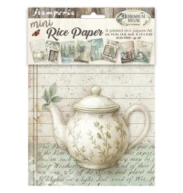 STAMPERIA STAMPERIA HERBARIUM SILVAE A6 MINI RICE PAPER 8/PK