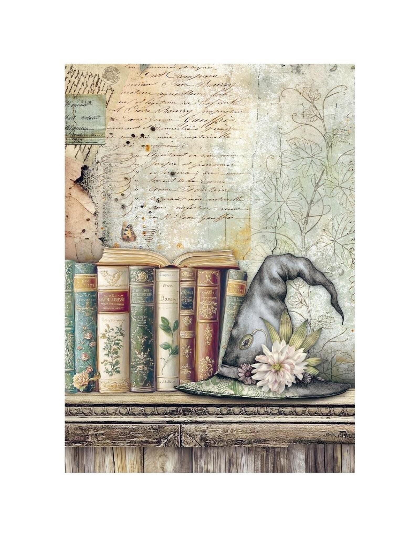 STAMPERIA STAMPERIA HERBARIUM SILVAE A6 MINI RICE PAPER 8/PK