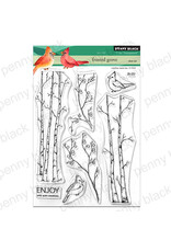 PENNY BLACK PENNY BLACK FROSTED GROVE CLEAR STAMP SET