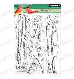 PENNY BLACK PENNY BLACK FROSTED GROVE CLEAR STAMP SET