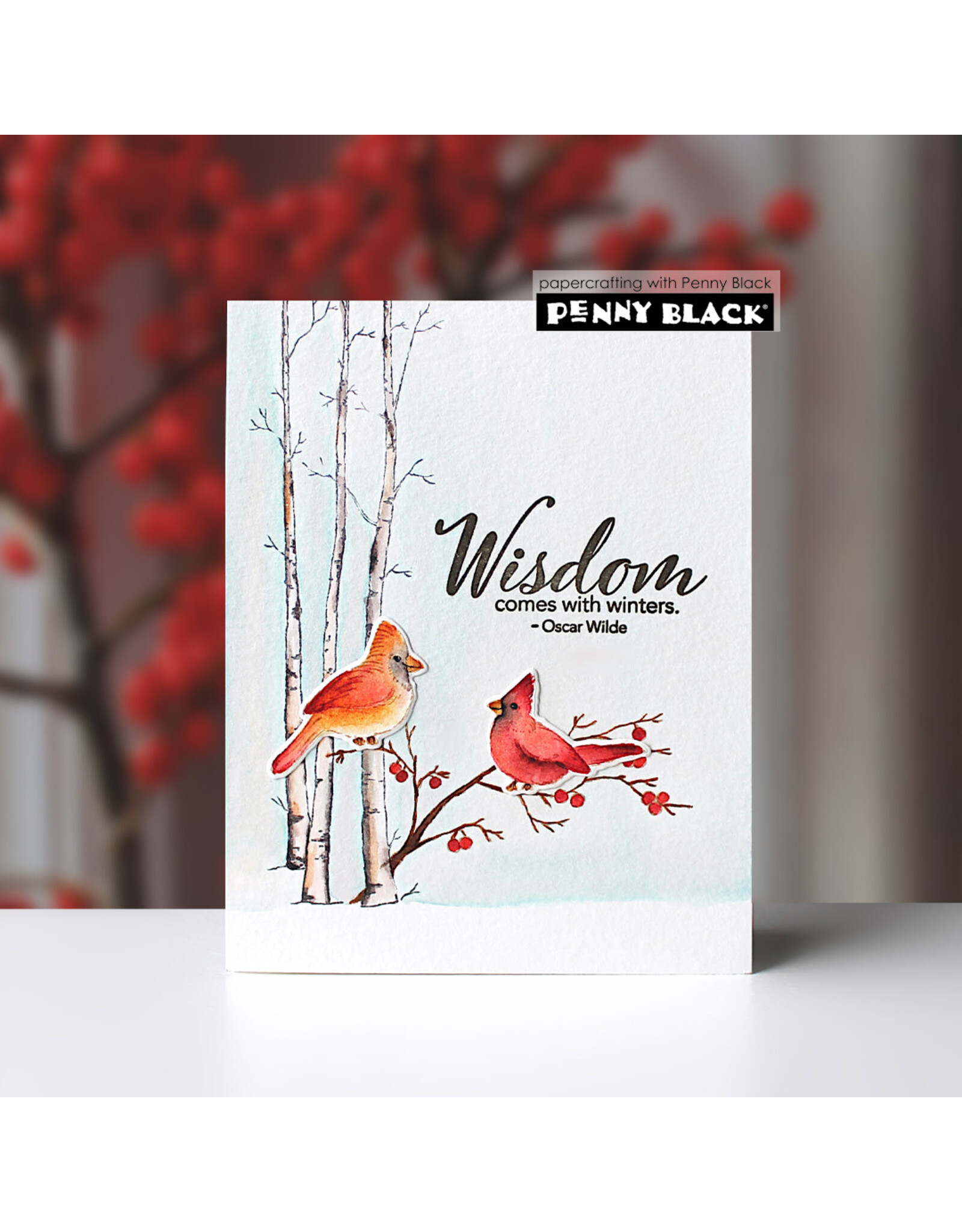 PENNY BLACK PENNY BLACK FROSTED GROVE CLEAR STAMP SET