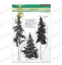 PENNY BLACK PENNY BLACK WINTER TREES CLEAR STAMP SET