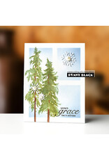 PENNY BLACK PENNY BLACK WINTER TREES CLEAR STAMP SET