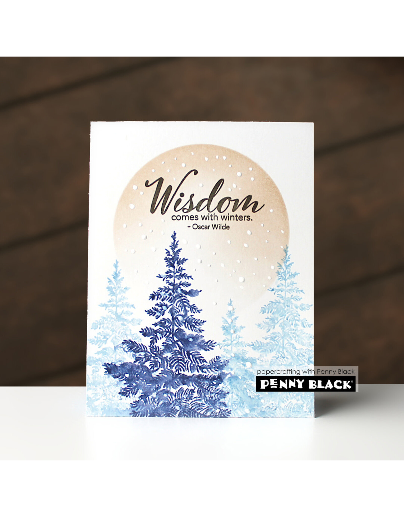 PENNY BLACK PENNY BLACK WINTER TREES CLEAR STAMP SET