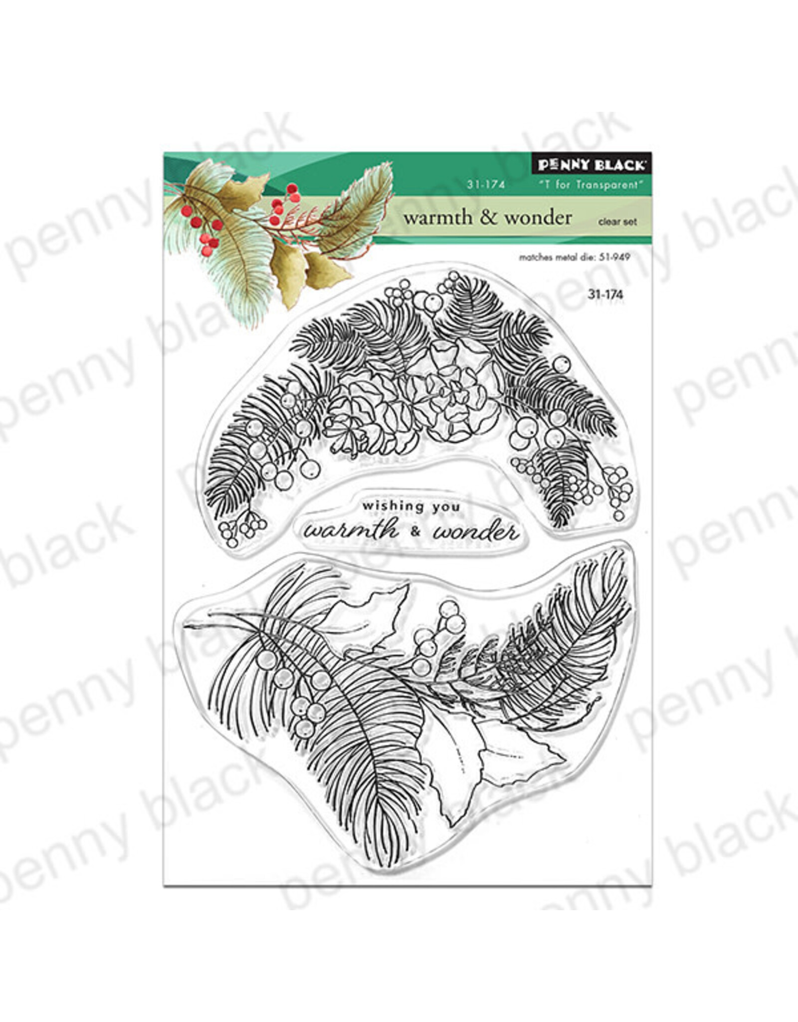 PENNY BLACK PENNY BLACK WARMTH & WONDER CLEAR STAMP SET