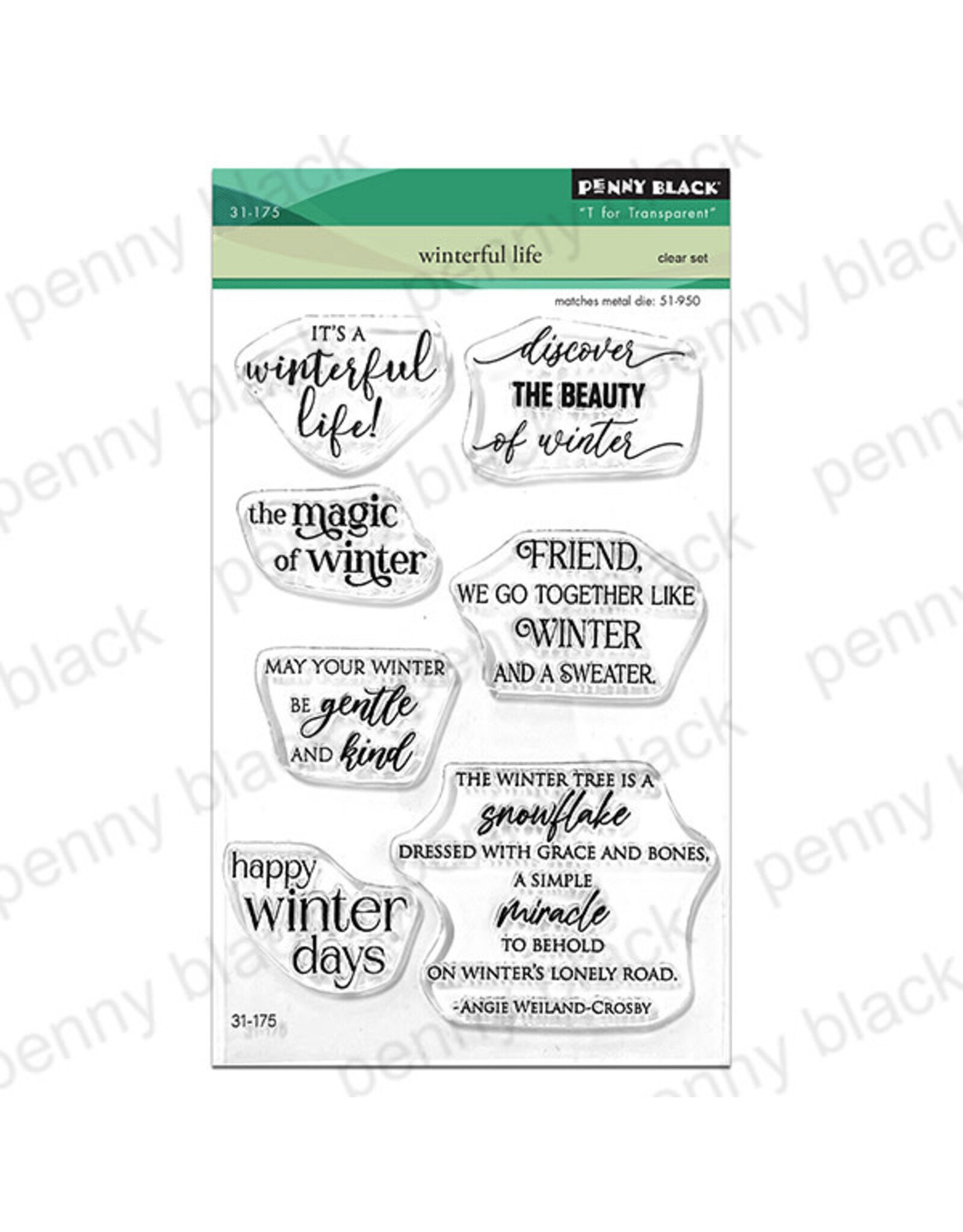 PENNY BLACK PENNY BLACK WINTERFUL LIFE CLEAR STAMP SET