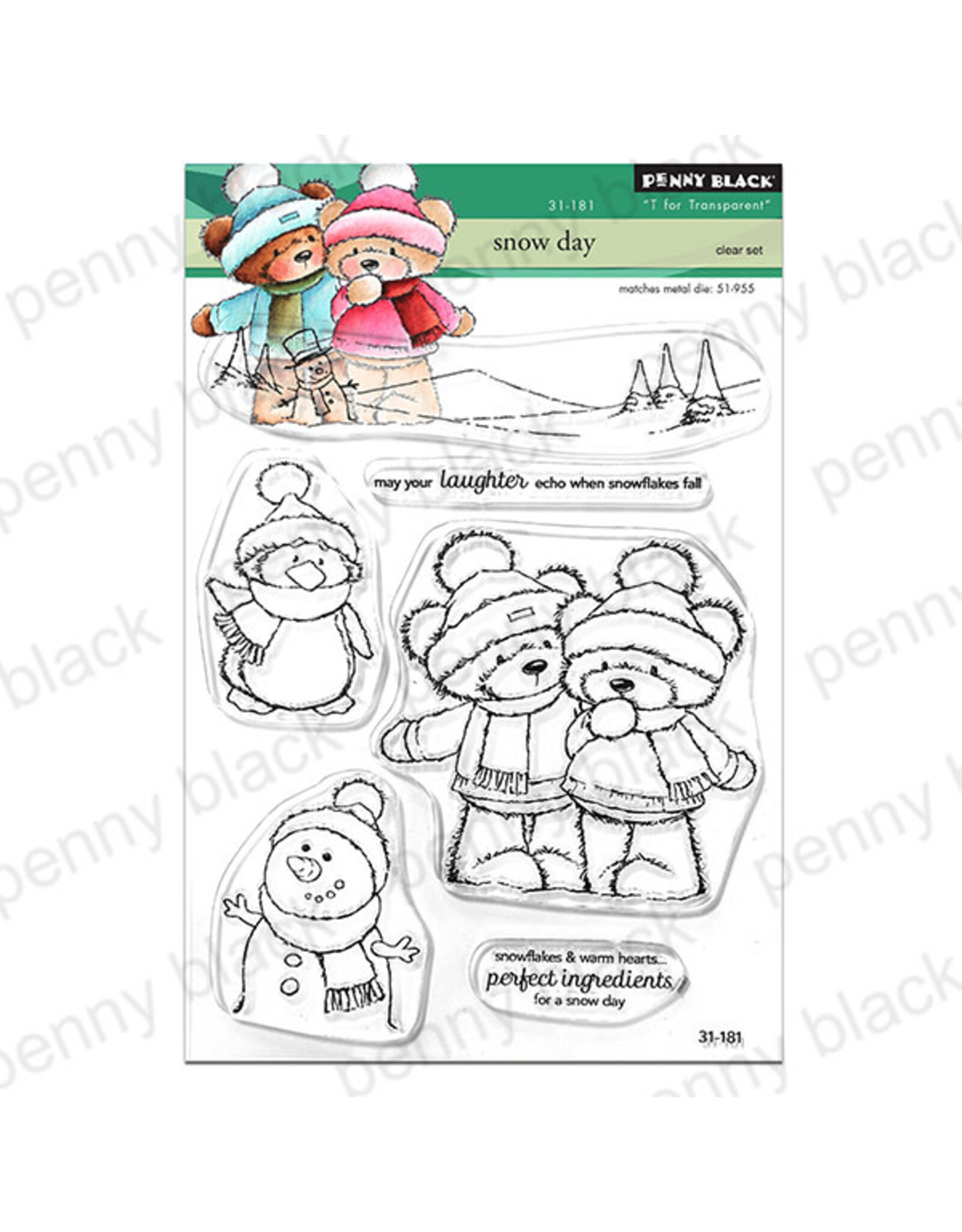 PENNY BLACK PENNY BLACK SNOW DAY CLEAR STAMP SET