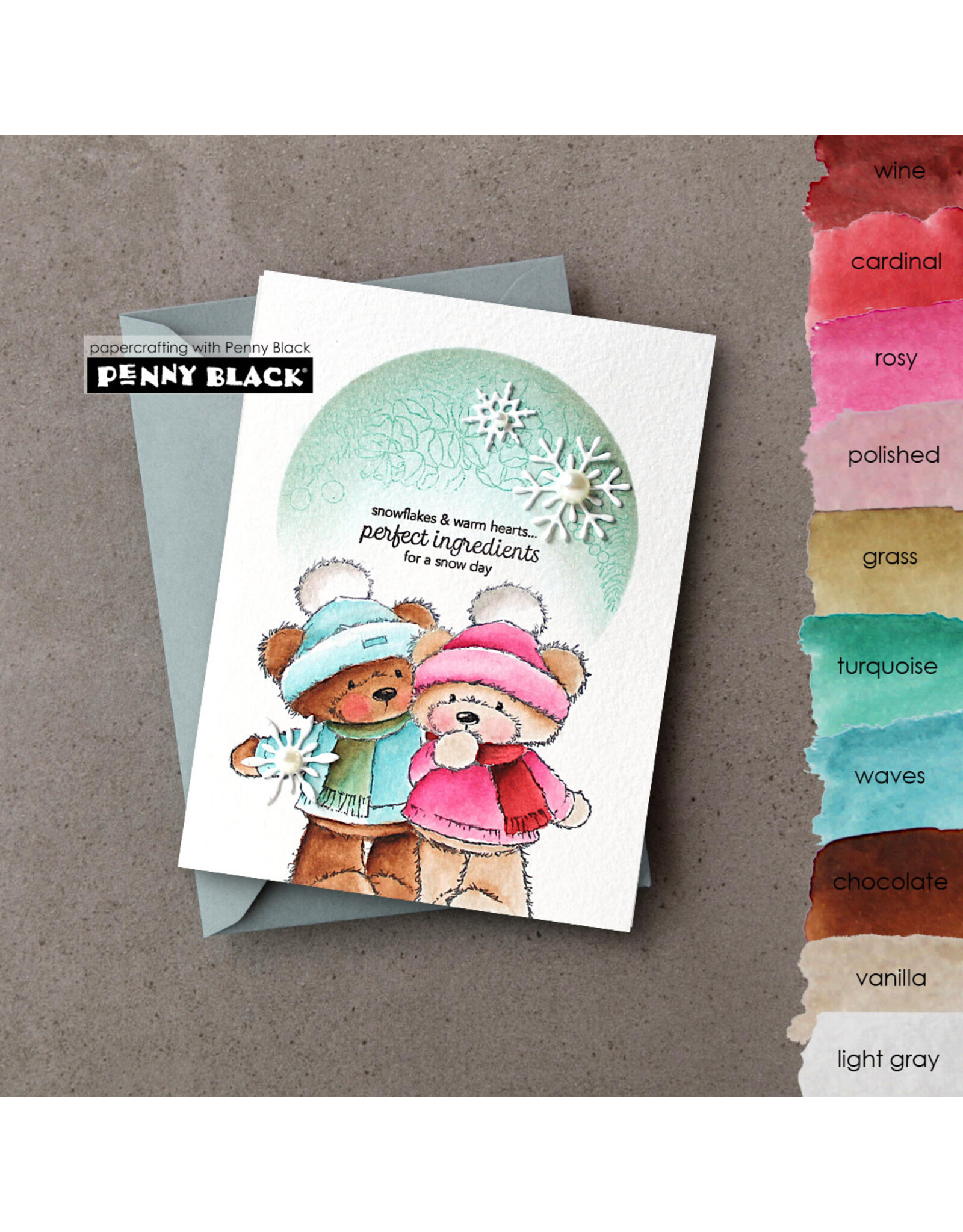 PENNY BLACK PENNY BLACK SNOW DAY CLEAR STAMP SET