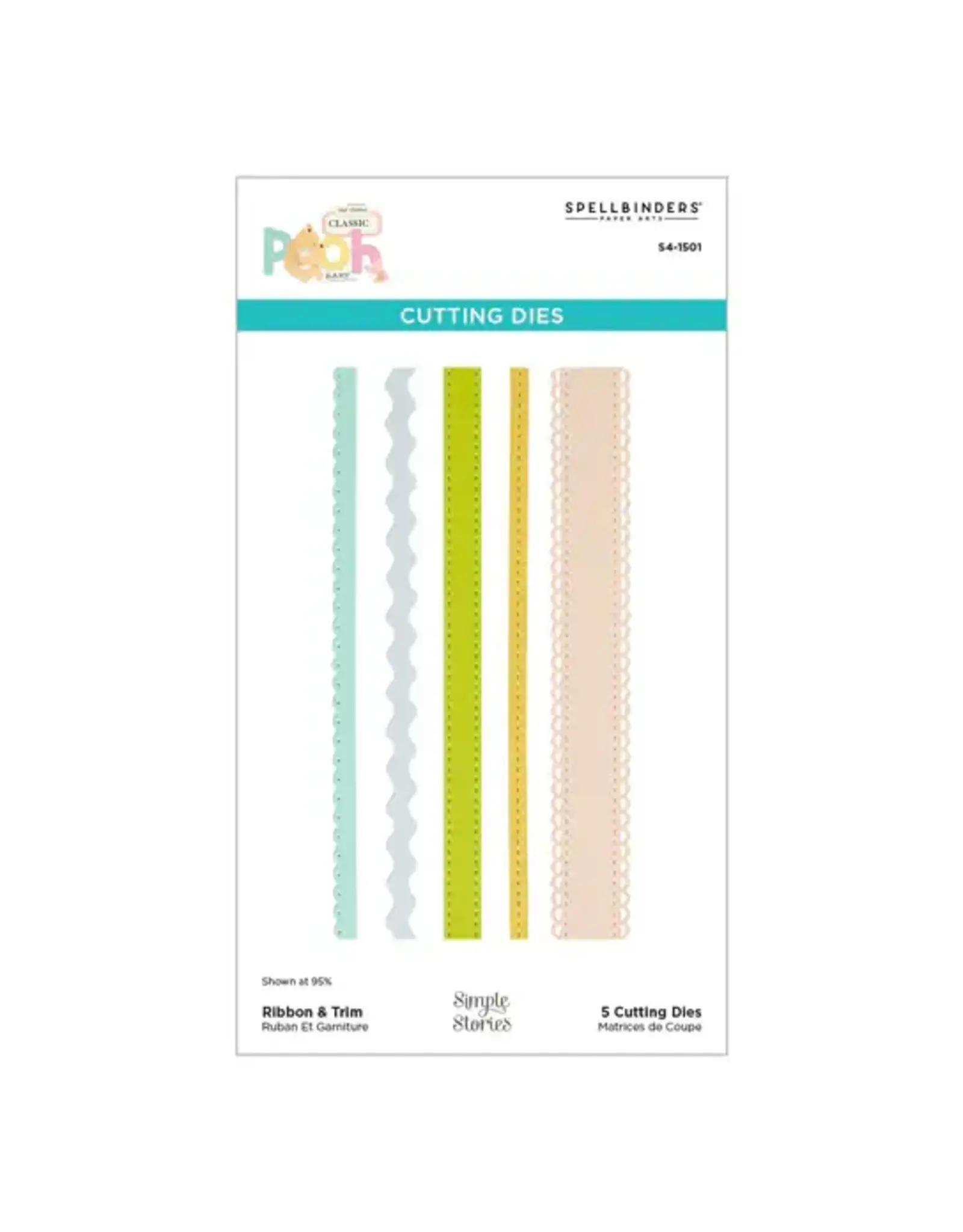 SPELLBINDERS SPELLBINDERS SIMPLE STORIES RIBBON & TRIM ETCHED DIE SET