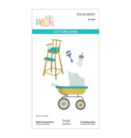 SPELLBINDERS SPELLBINDERS SIMPLE STORIES SAY CHEESE CLASSIC POOH BABY COLLECTION ACCESSORIES ETCHED DIE SET